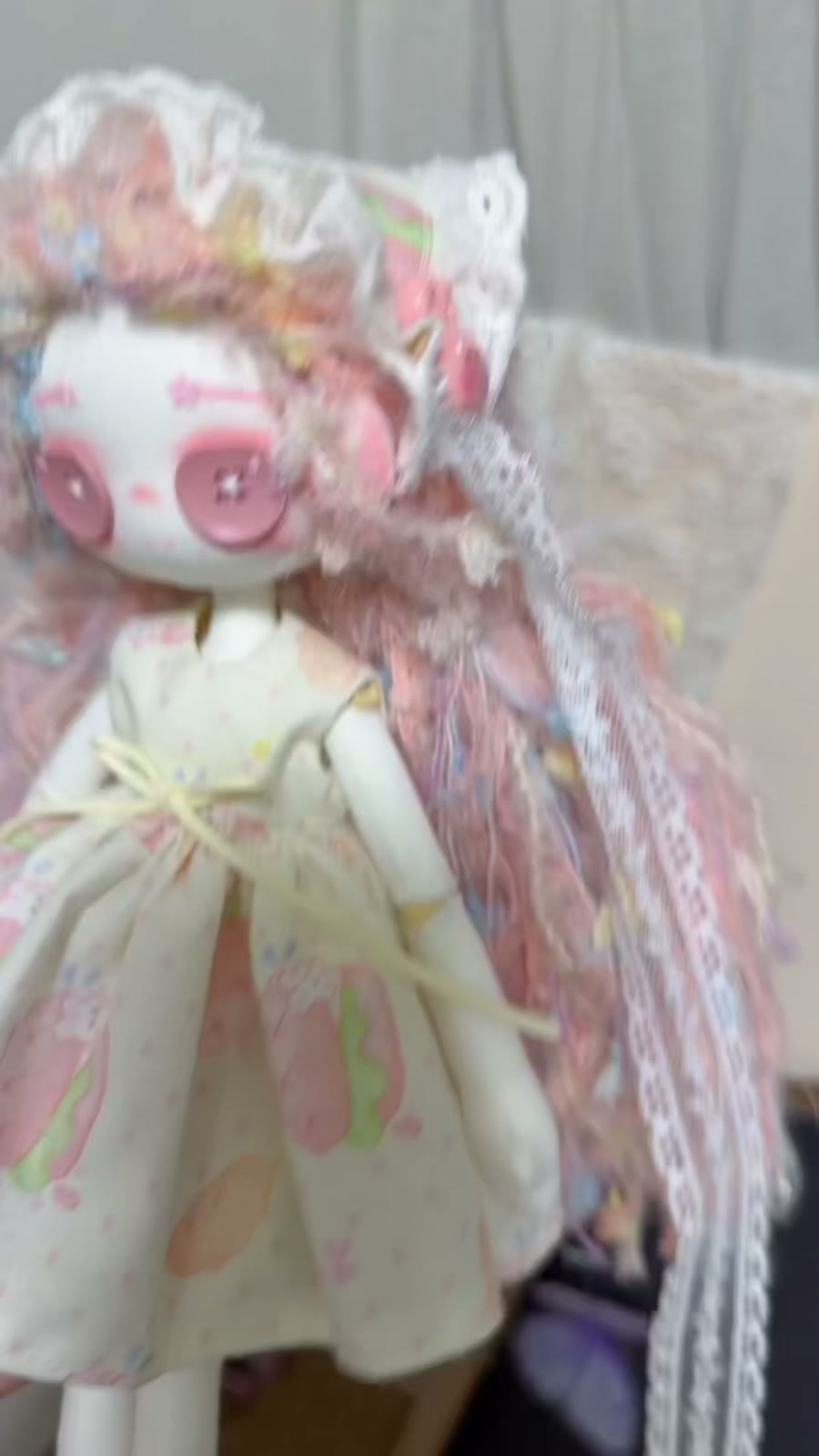 ハンドメイド布製アートドール 30cm