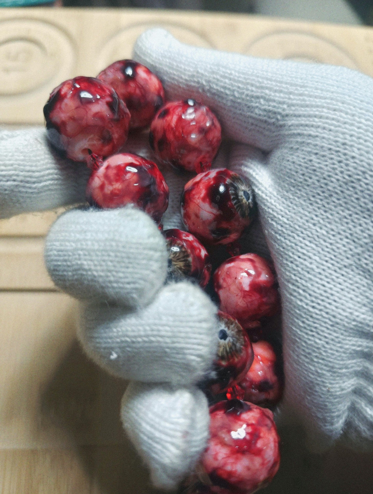 Eyeball Bracelet Solid Resin Beads