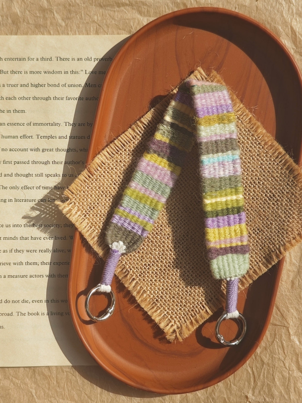 Handwoven Wisteria Wrist Strap Multicolor