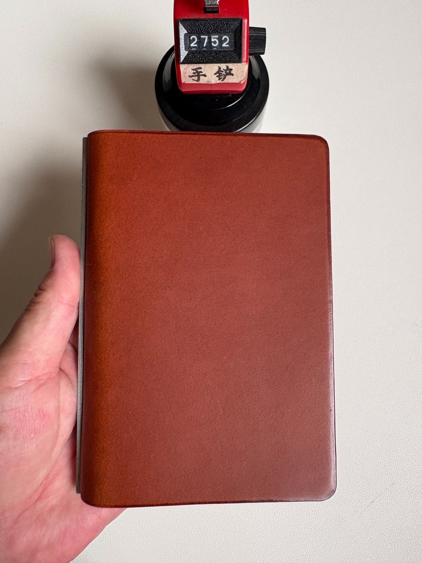 A7 13-Ring Leather Notebook Cover with Metal Binding