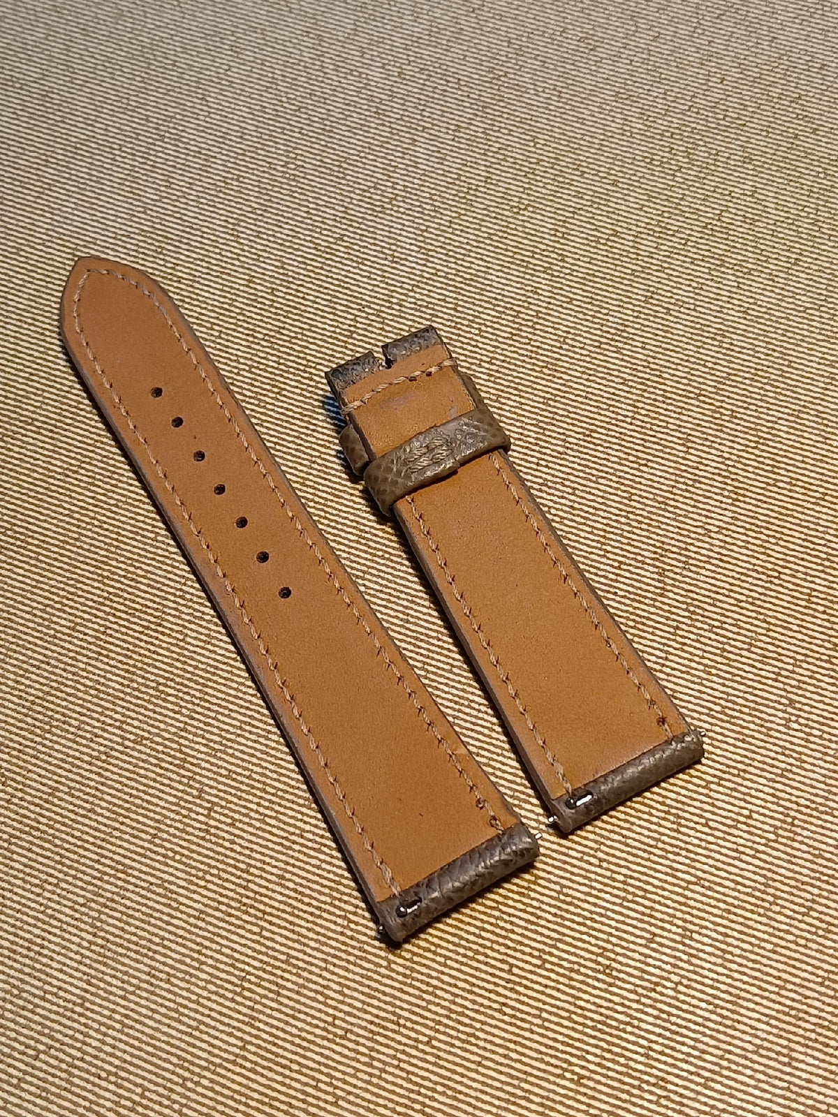 Handmade Leather Watch Strap Pebbled