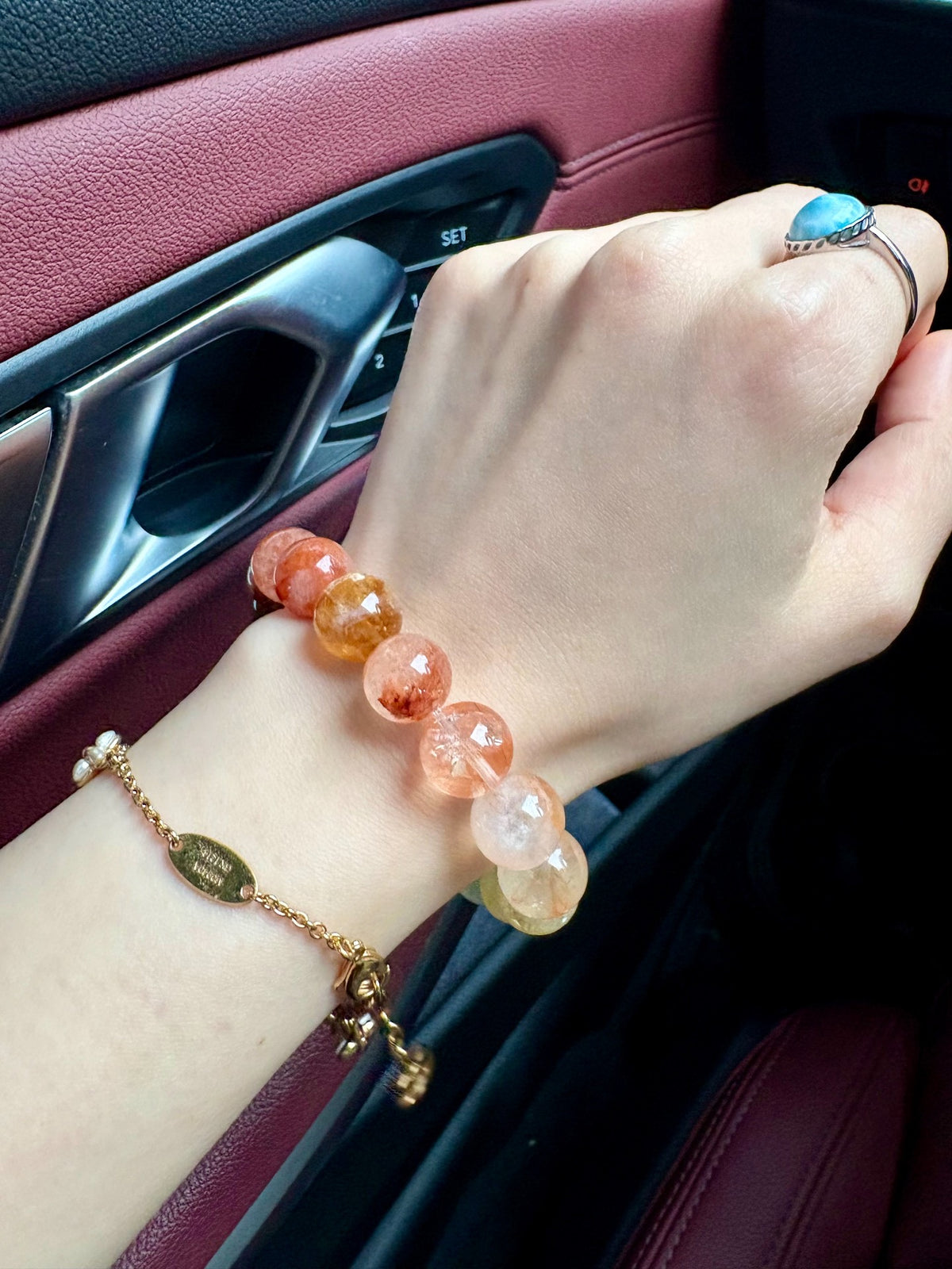 Yellow Agate Gemstone Beaded Bracelet