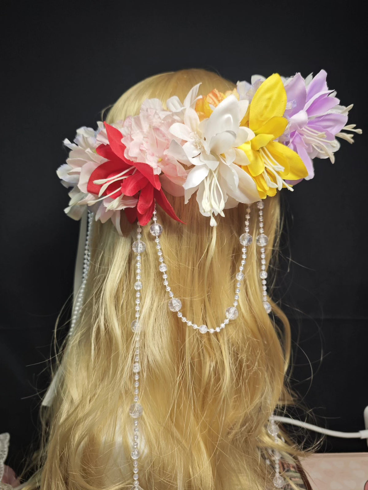 Handmade Lily Flower Wreath Headpiece
