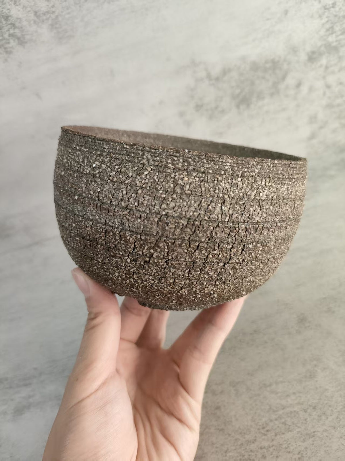 Ceramic Planter with Textured Earth Finish
