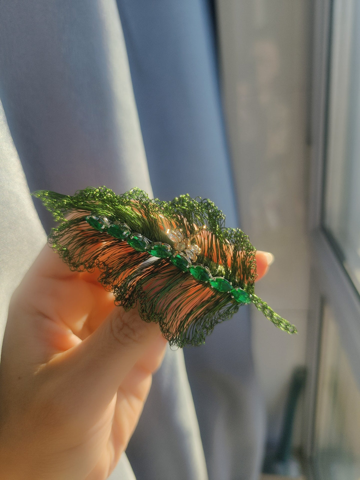 Handmade Copper Wire Leaf Hair Clip