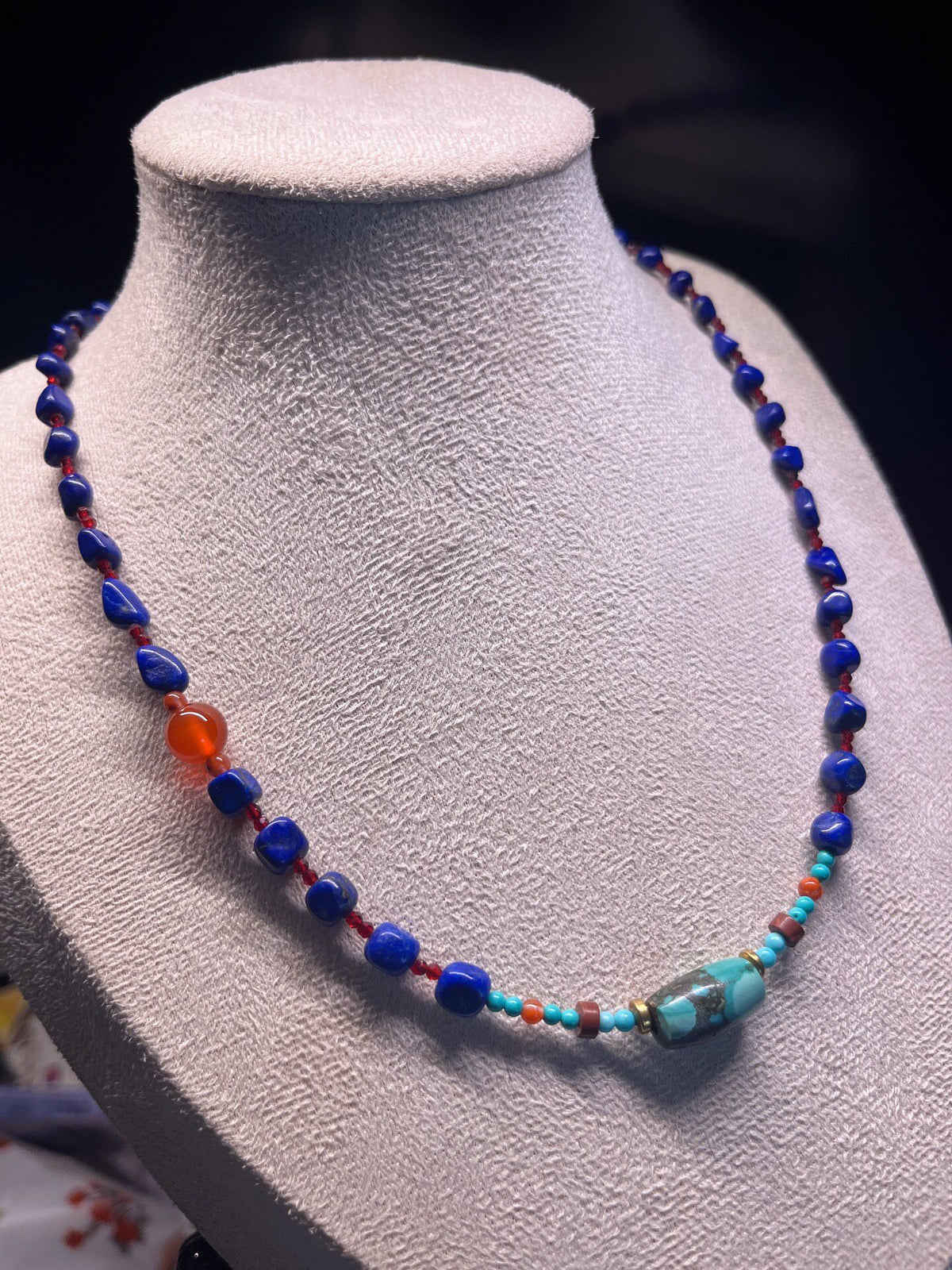 Lapis Lazuli Turquoise Beaded Necklace