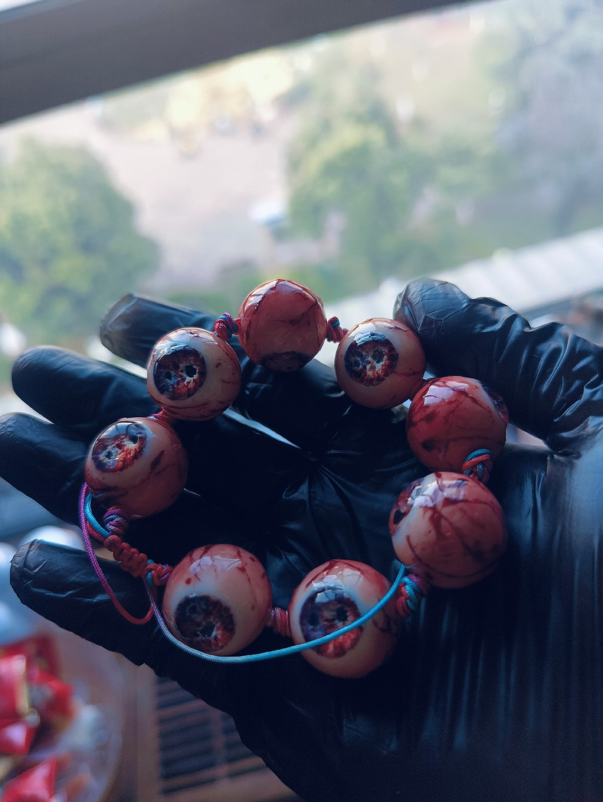 Cthulhu Eyeball Bead Bracelet 2cm
