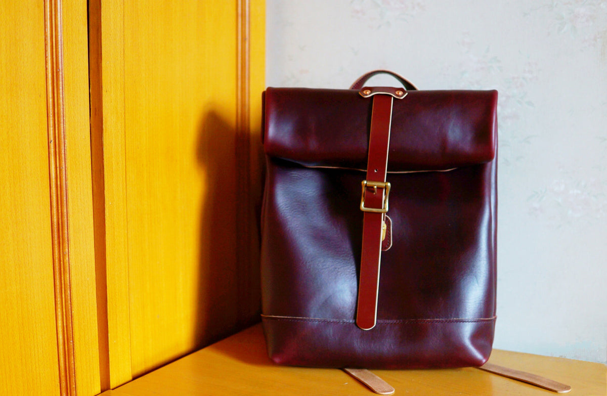 Horween CXL Leather Roll Top Backpack
