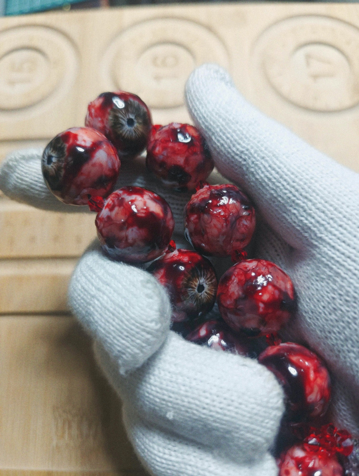 Eyeball Bracelet Solid Resin Beads