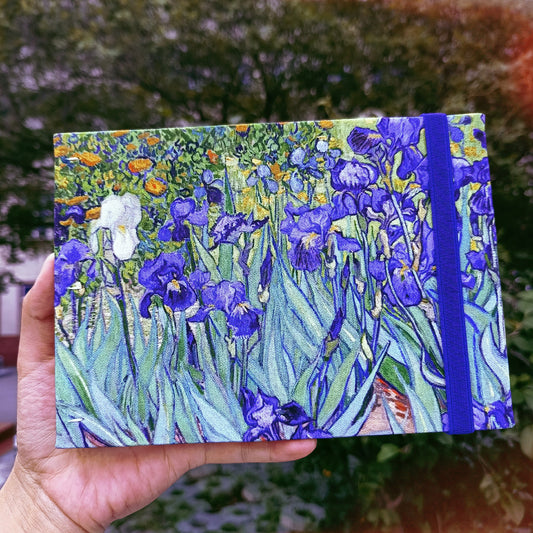 Iris Watercolor Sketchbook – 32k Thick Canvas, Coptic Stitch Binding, 300gsm Baohong Paper