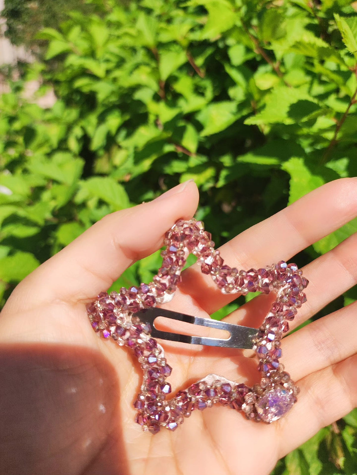 Star Beaded Snap Clip Hair Accessory