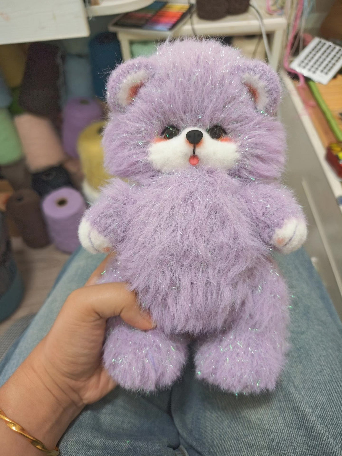Urso de Pelúcia 22cm com Glitter