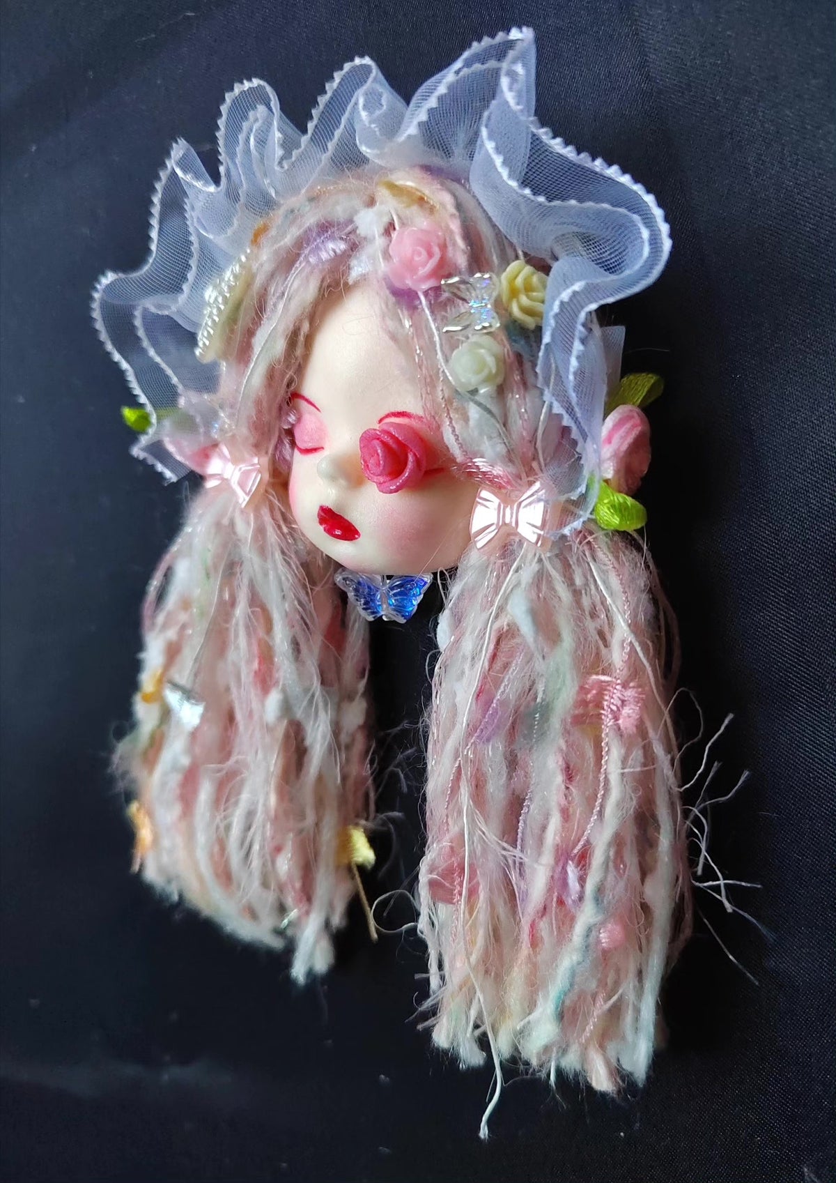 Handmade Clay BJD Doll Head Brooch