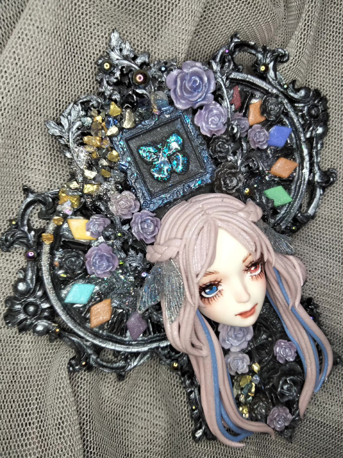 Original Clay Doll Head Fridge Magnet