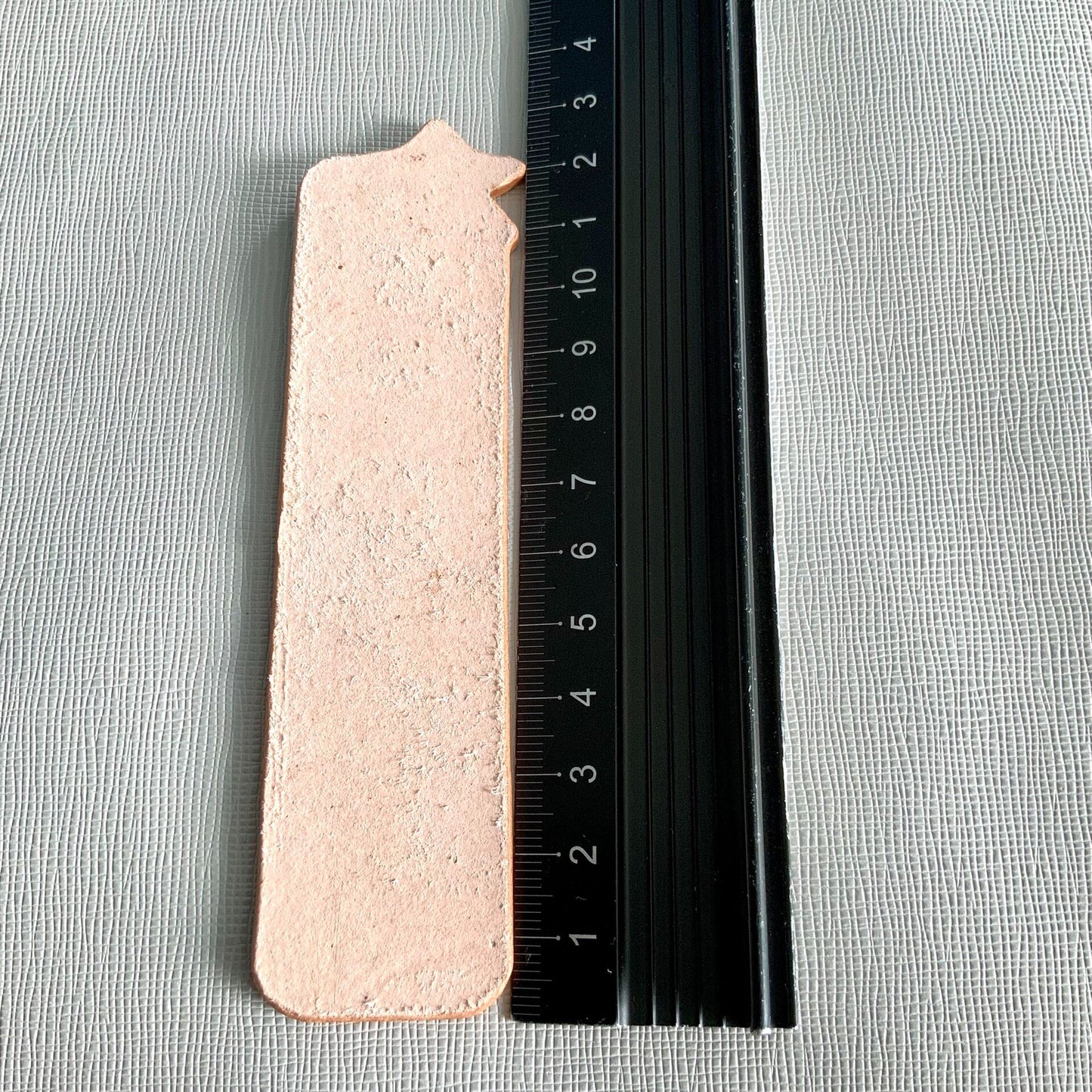 Hand-Painted Leather Bookmark with Star Cutouts
