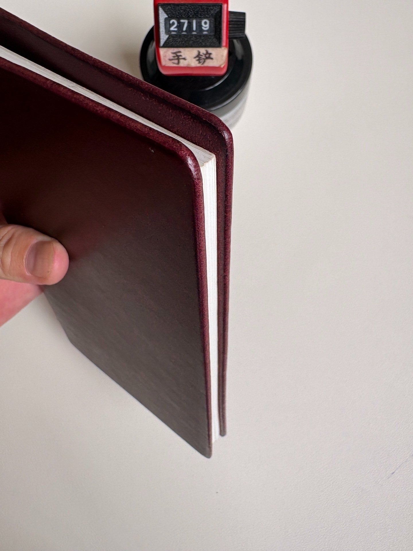 Handmade Buttero Leather A6 Ring Binder Cover with 9-Ring Mechanism