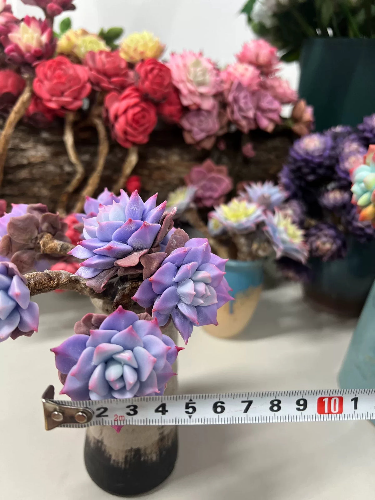 レジンクレイ ブルーパープル 多肉植物の茎