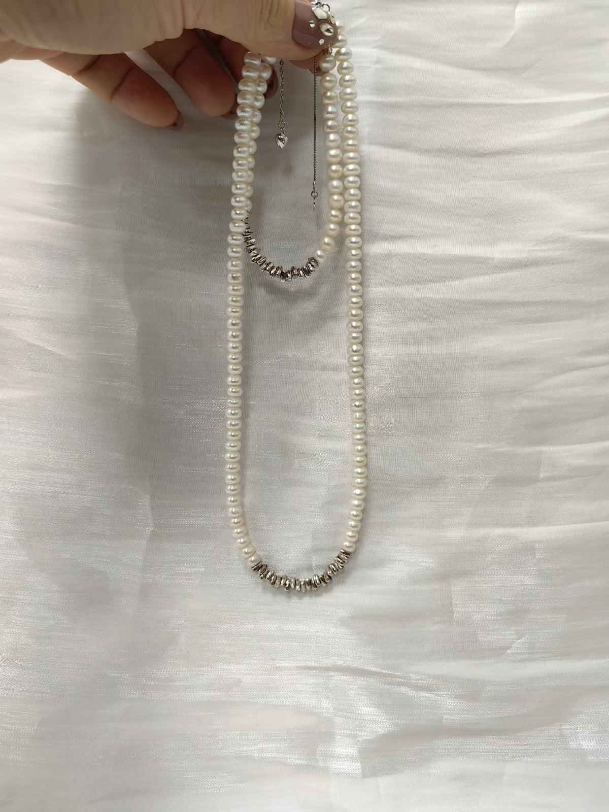 Natural Freshwater Pearl Silver Jewelry Set