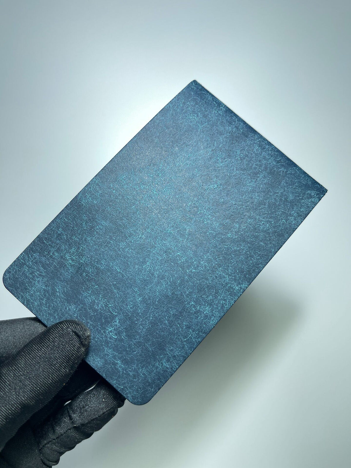 Handmade Leather Planner Cover Three-Hole Denim Blue