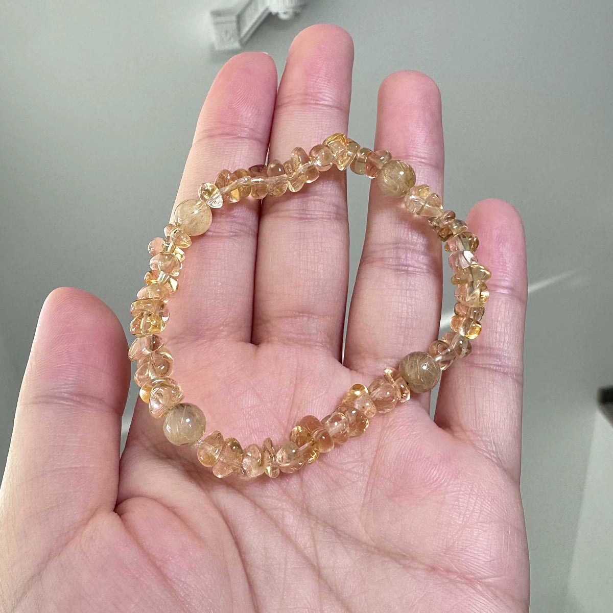 Geel Kristal en Rutilatiekwarts Armband