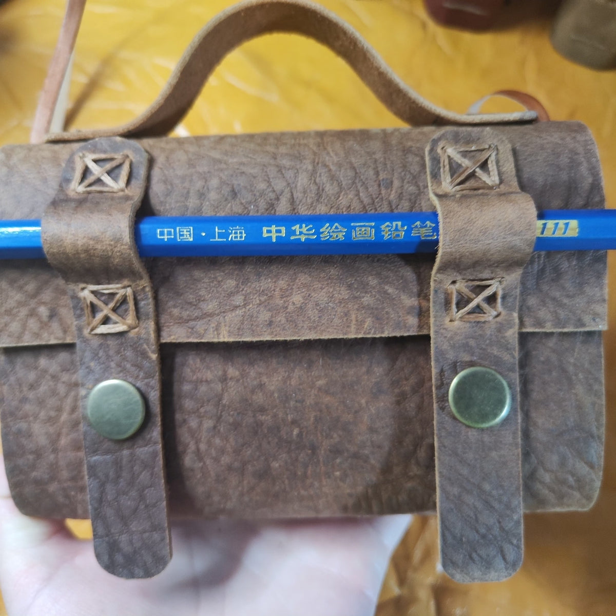 Cowhide Leather Journal with Kraft Paper Pages