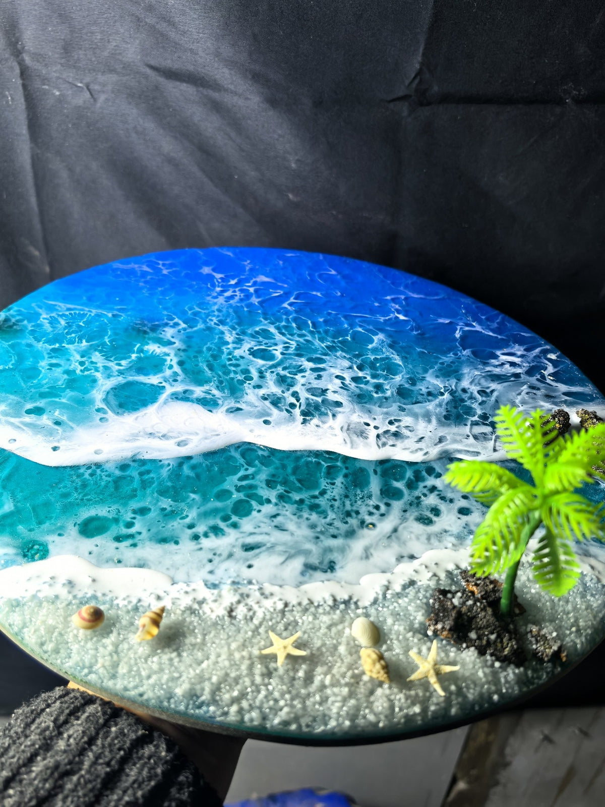 Resin Seascape Wall Art Circular Wave Diorama