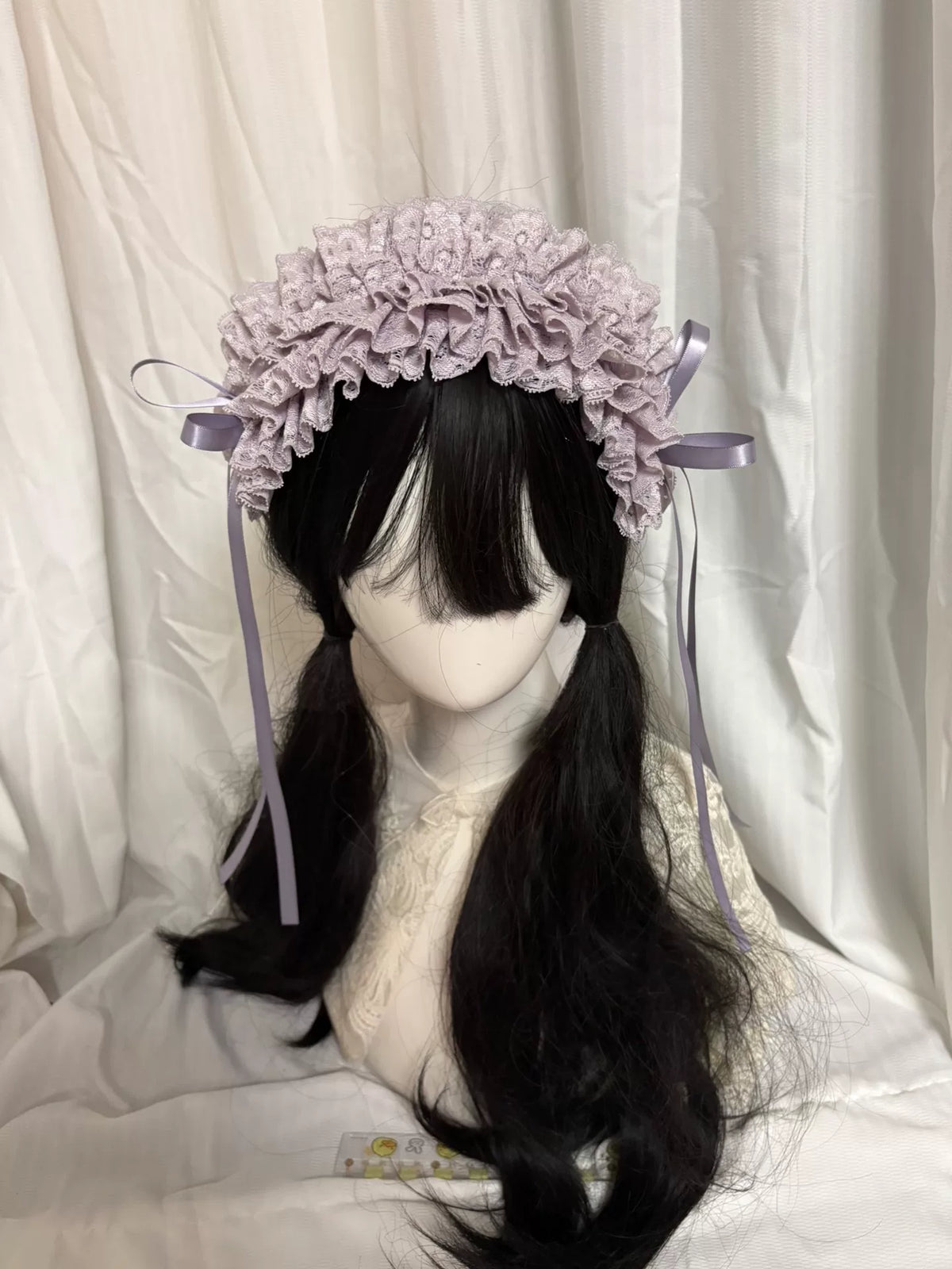 Light Purple Lace Ruffle Headband