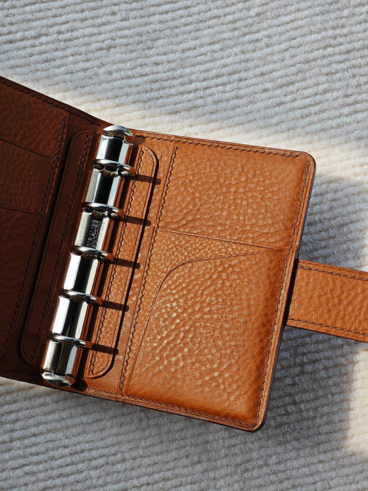 M5 A8 Ring Binder Notebook Cover Brown Leather