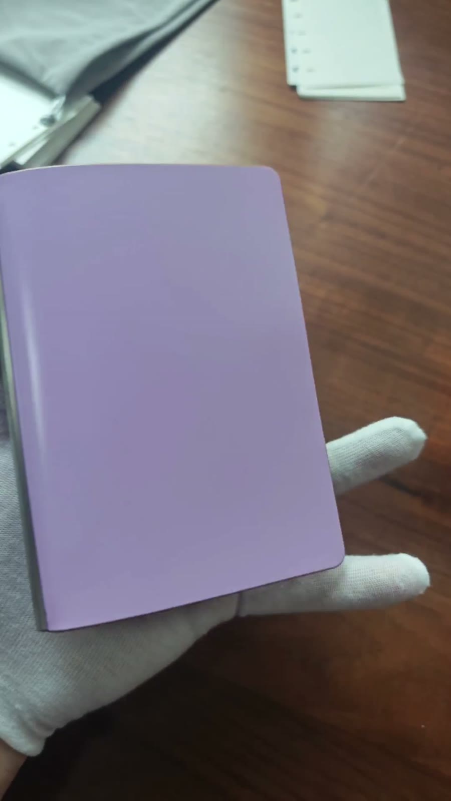 A7 Taro Purple Leather 6 Ring Binder