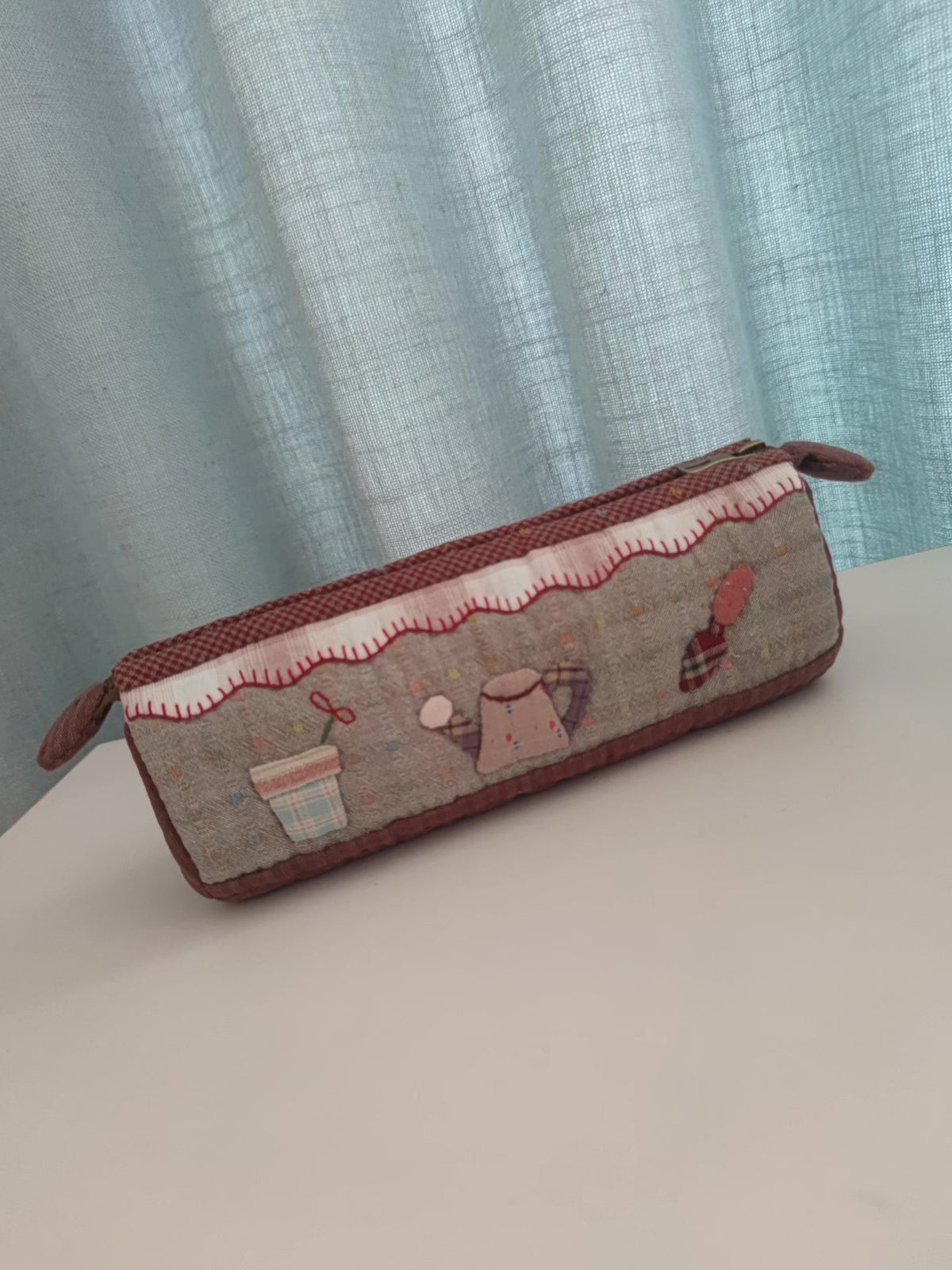 Spring Garden Patchwork Pencil Pouch