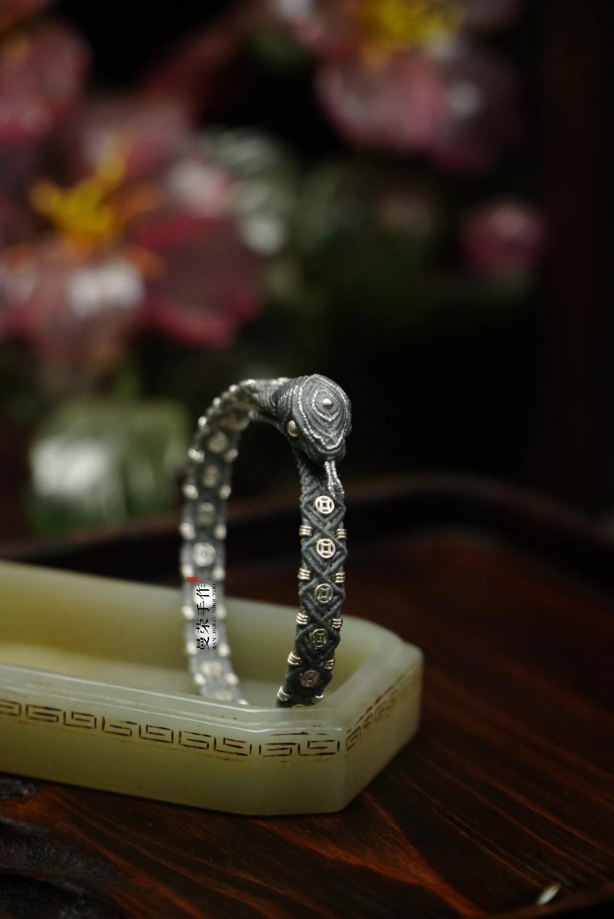 Handwoven Silver Krait Snake Bracelet