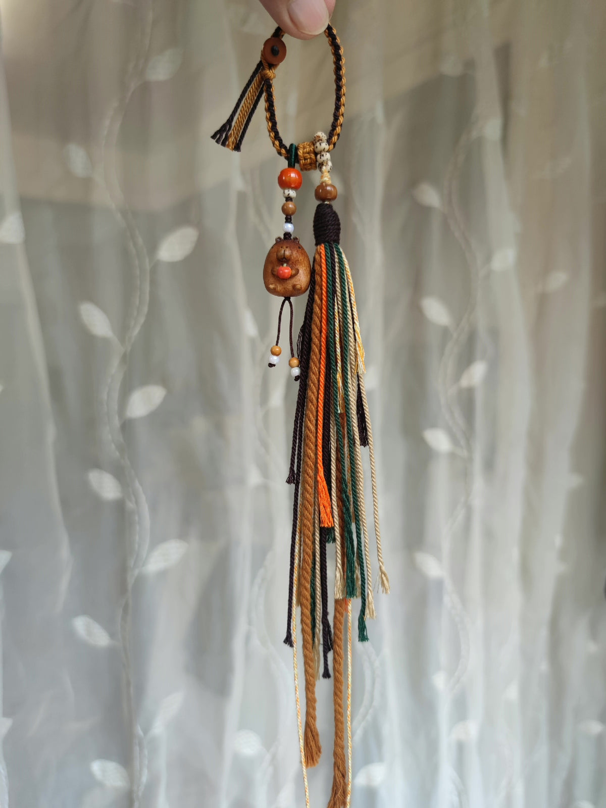 Deer Antler Capybara Tassel Bag Charm Keychain