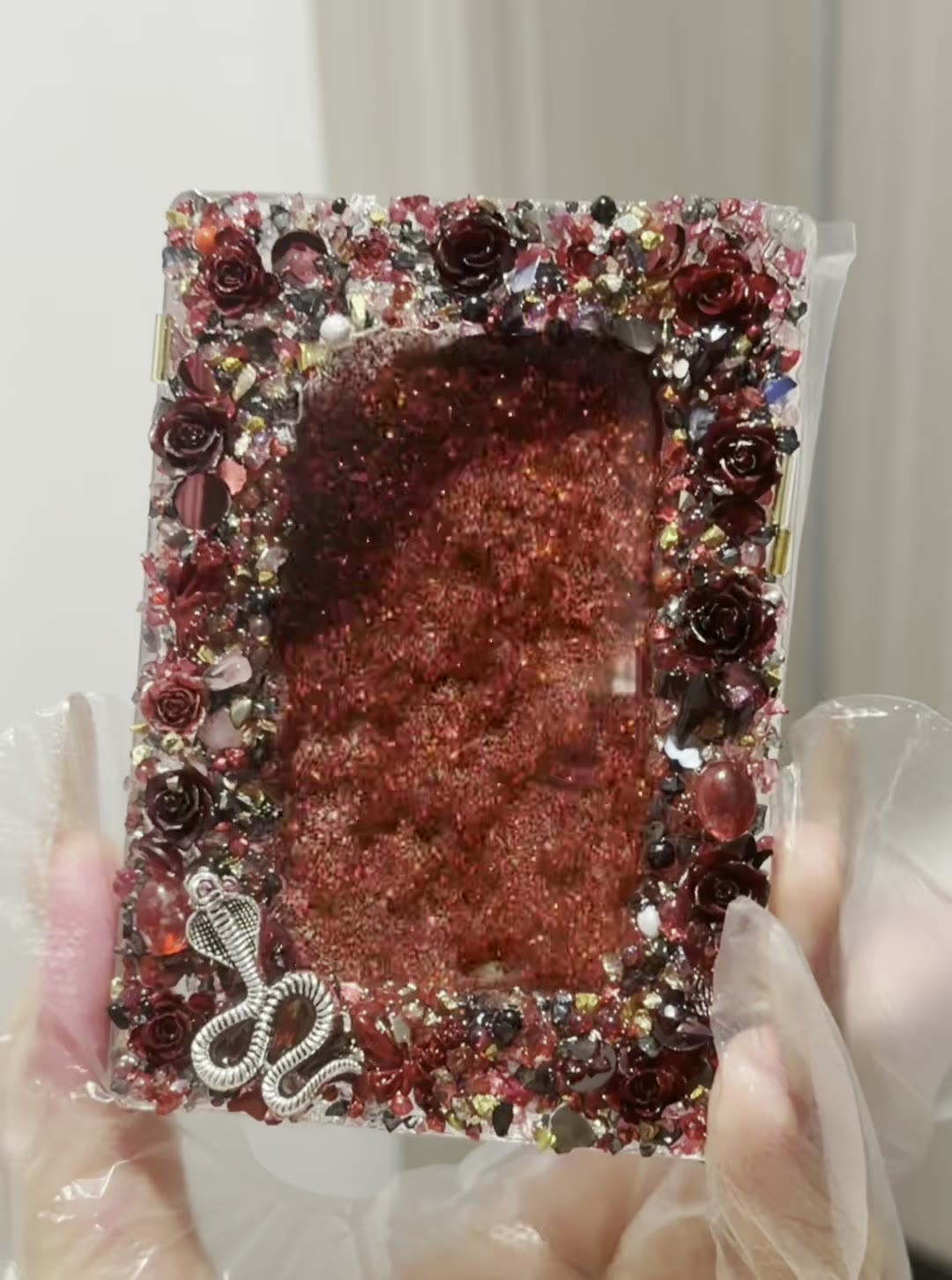 Brick con sabbia mobile Dark Angel con glitter rosso
