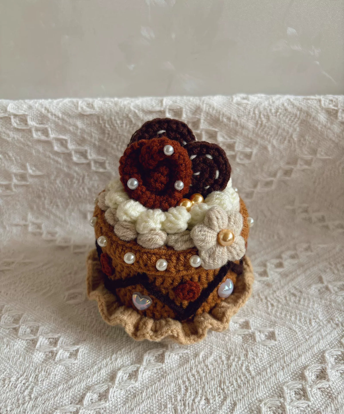 Gehaakte Chocoletaart Mini Bewaarbox
