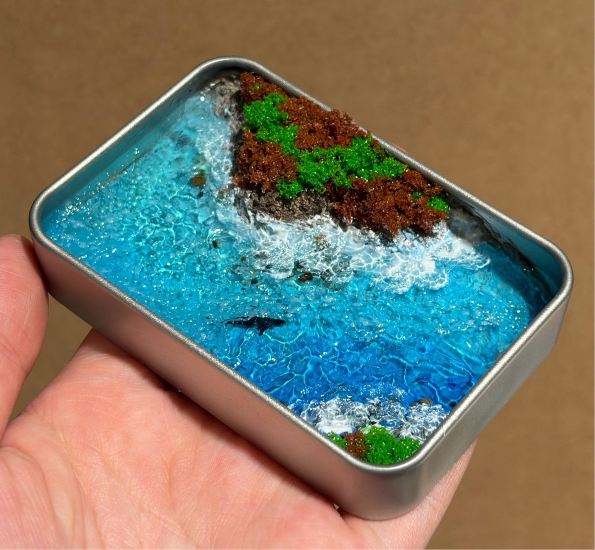 Iron Tin Coastal Diorama Miniature Scene