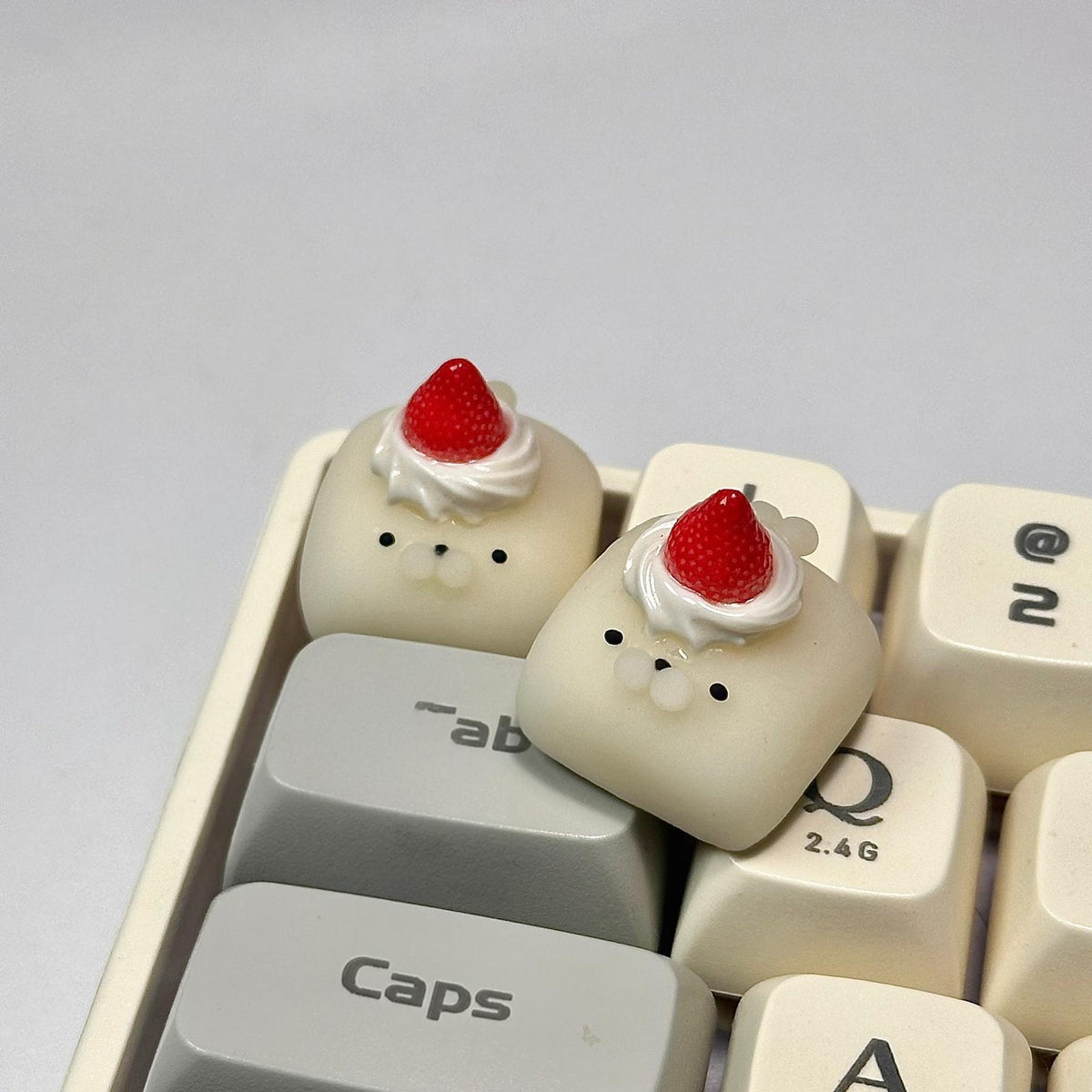 Strawberry Cream Dessert Keycap for Mechanical Keyboard