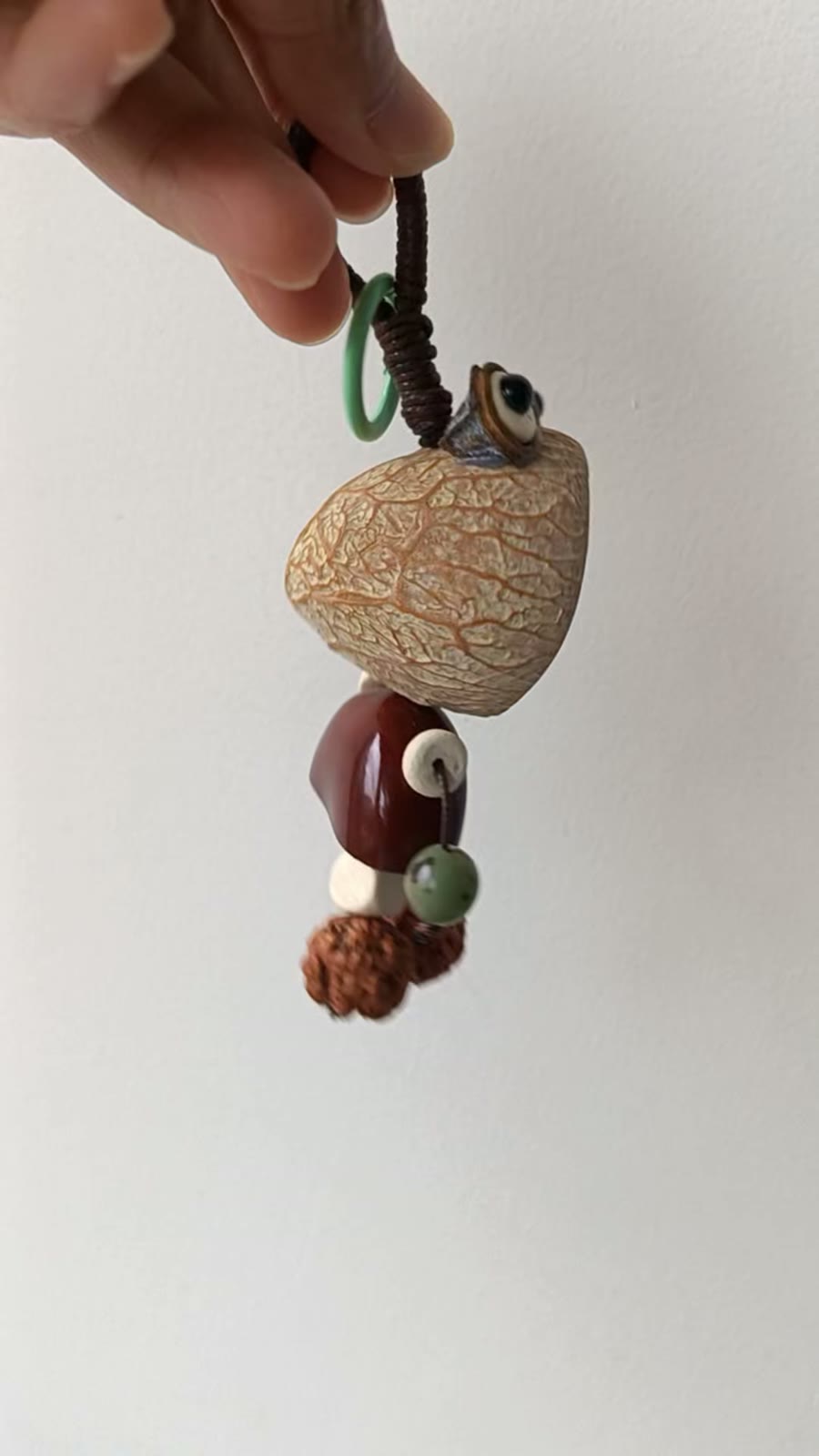 Handcrafted Nut Shell Funny Keychain