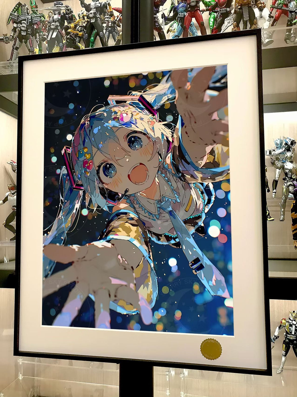 Hatsune Miku Framed Art Print Starry Sky