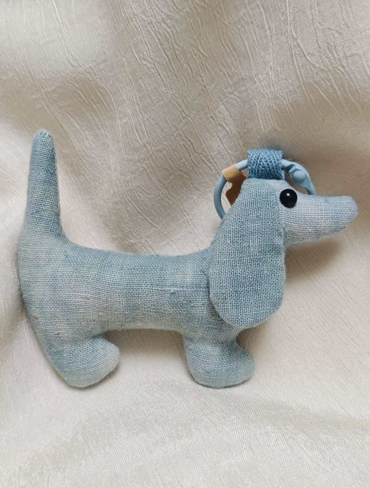 Handmade Dachshund Fabric Ornament Keychain
