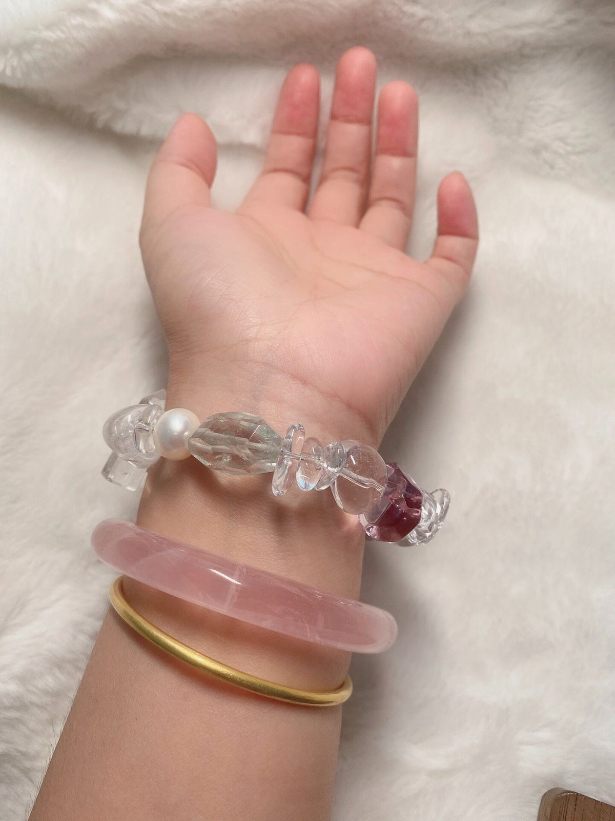 Natural Stone Beaded Bracelet Mixed Gemstones