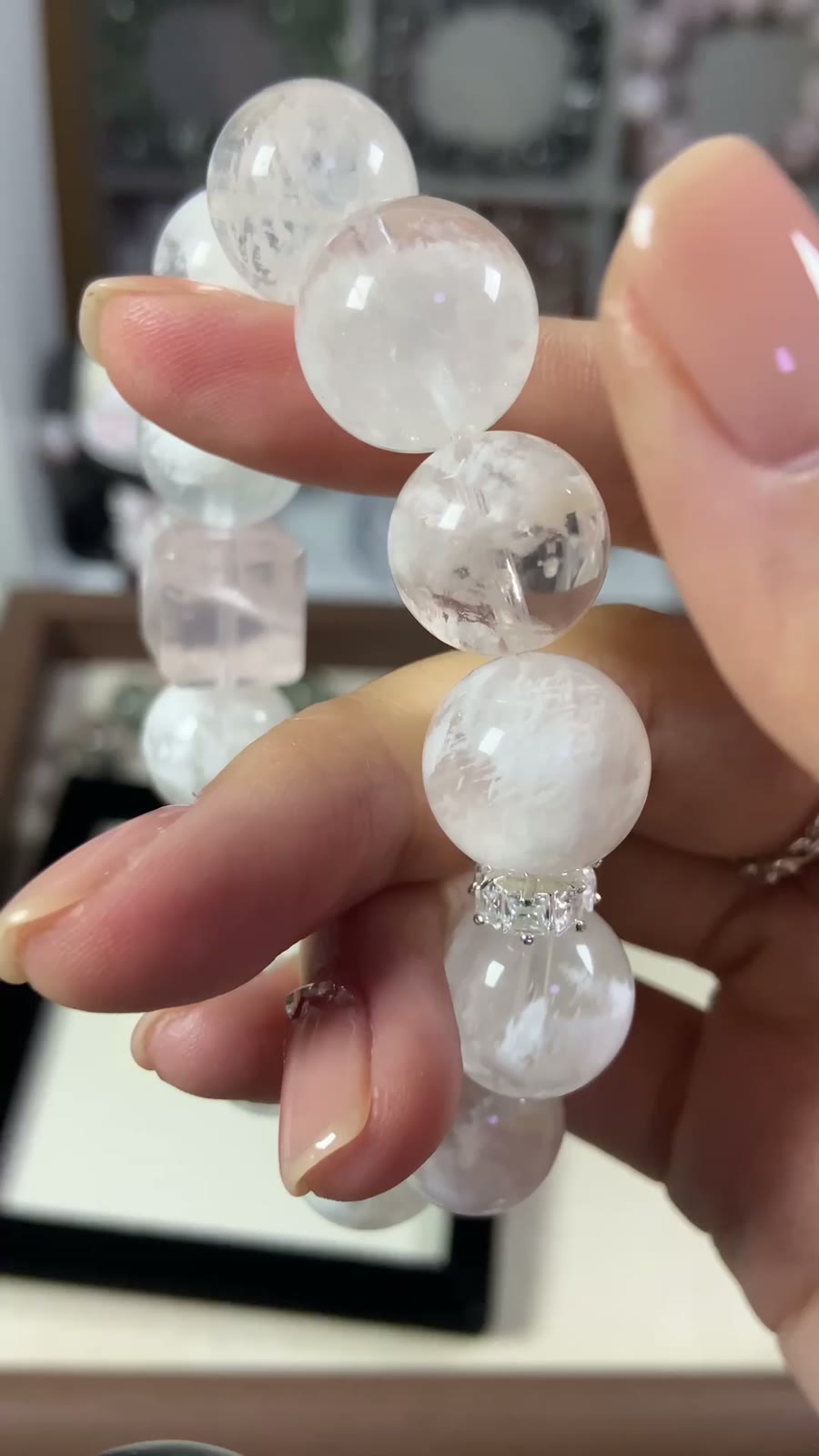 Snowflake Phantom Quartz Bracelet 14mm