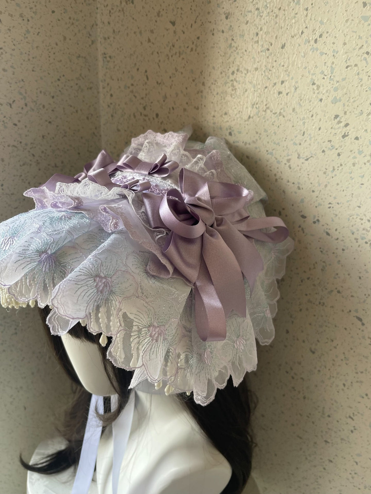 Handmade Lolita BNT Flat Cap Purple Green