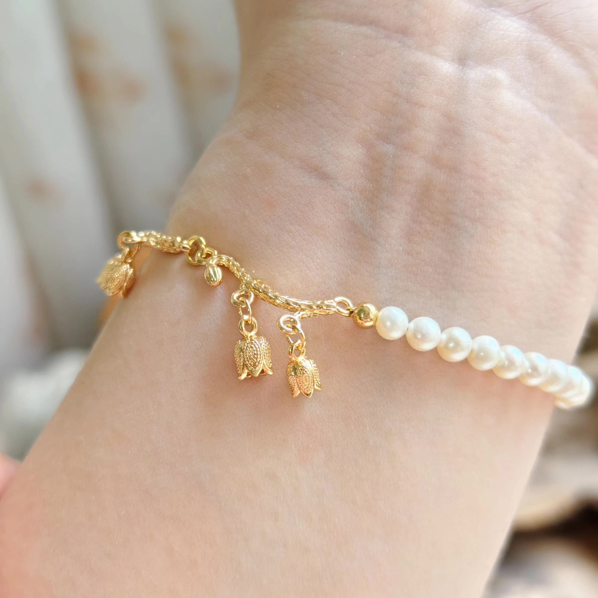 Bracciale Mughetto con Perle Naturali