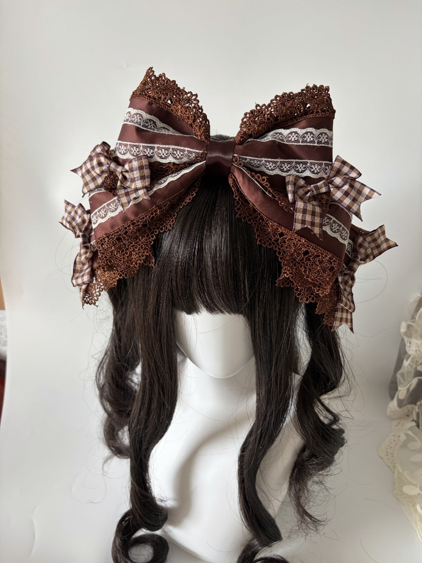 Chocolate Brown Rabbit Ear Bow Lolita Headband