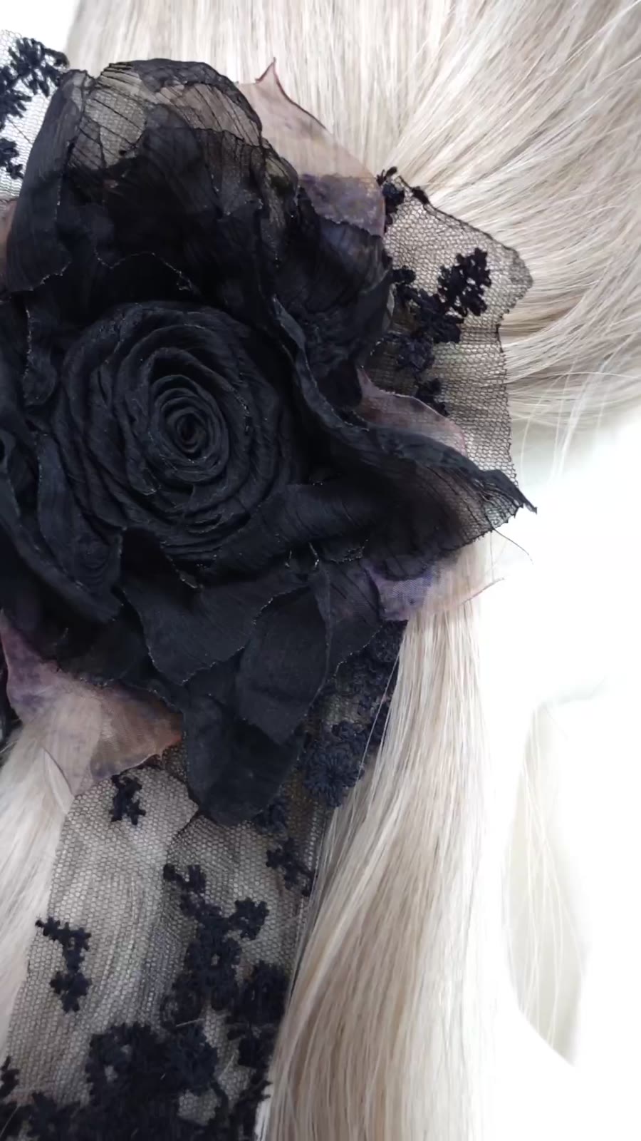 Black Fabric Shark Clip Hair Claw