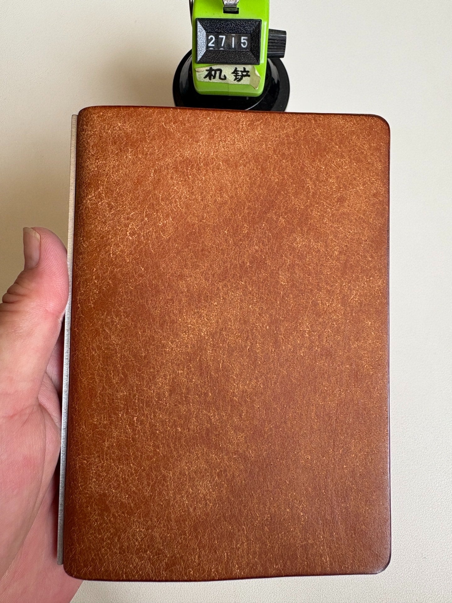 A7 Pueblo Leather Ring-Bound Notebook Cover with Silver Metal Rings