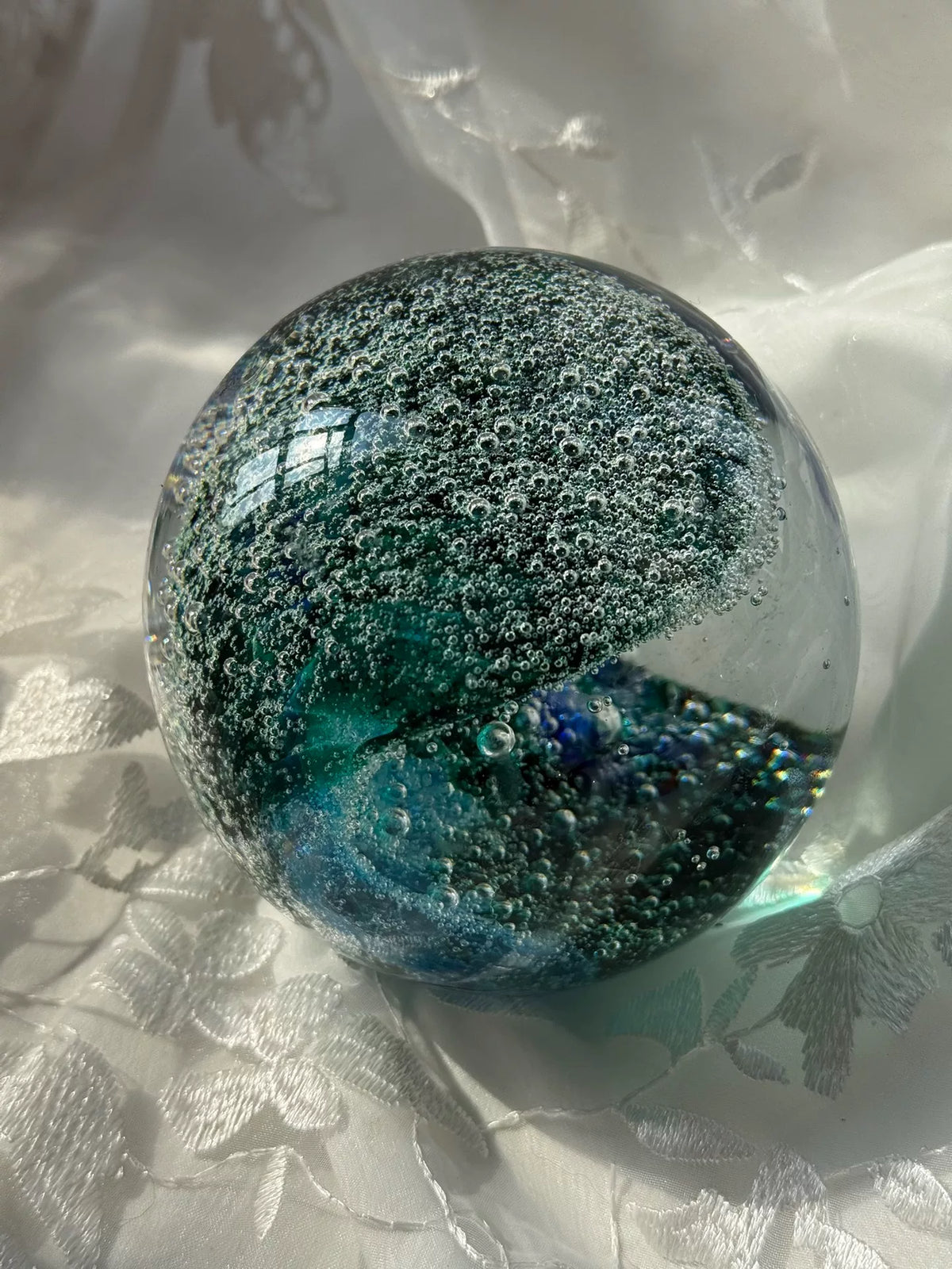 Vintage Liuli-glas bubbla-sfär 9,5 cm