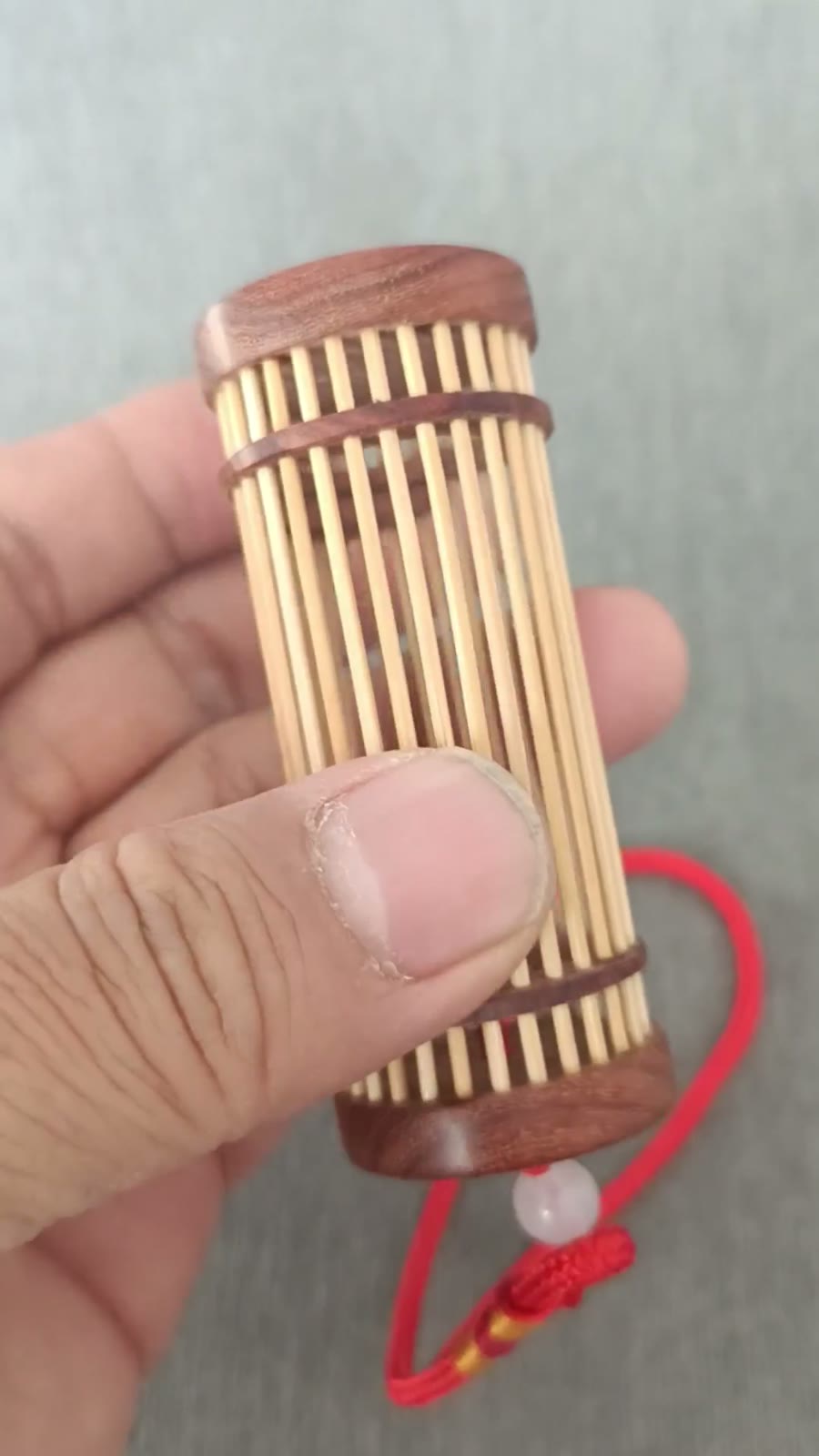 Red Rosewood Bamboo Cricket Cage