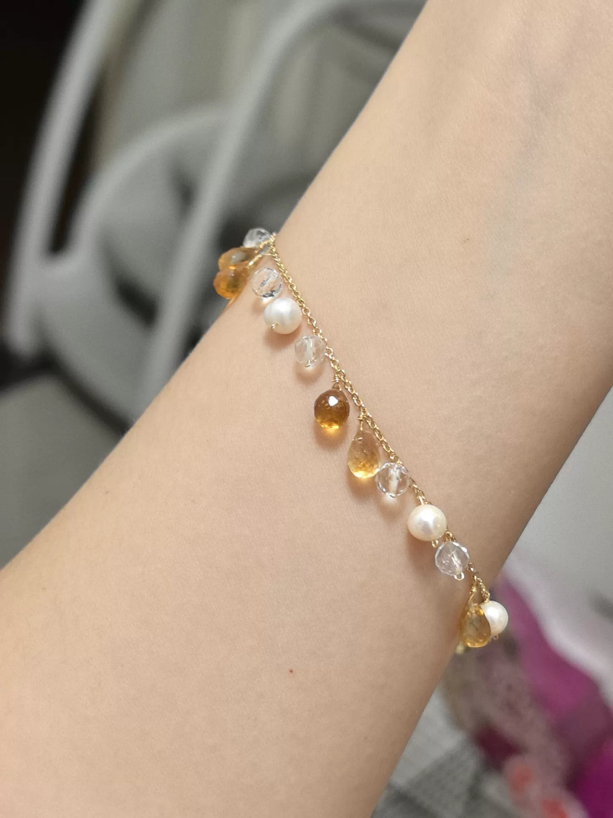 Gold Toned Chain Charm