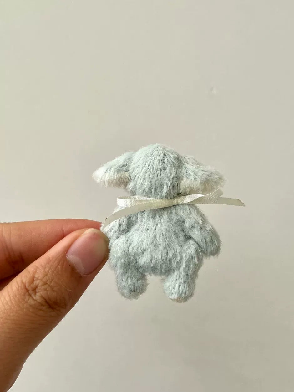 Muñeco de elefante miniatura con cinco articulaciones, hecho a mano